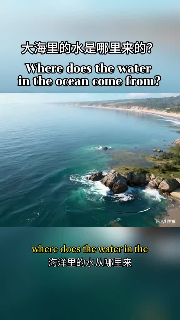 用英语讲科普大海里的水到底是哪里来的
