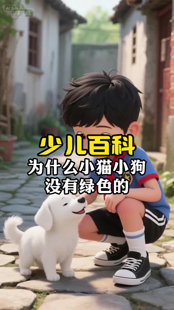 少儿科普百科为什么小猫小狗没有绿色的