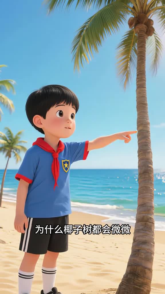 少儿科普百科为什么椰子树都斜向海边呢