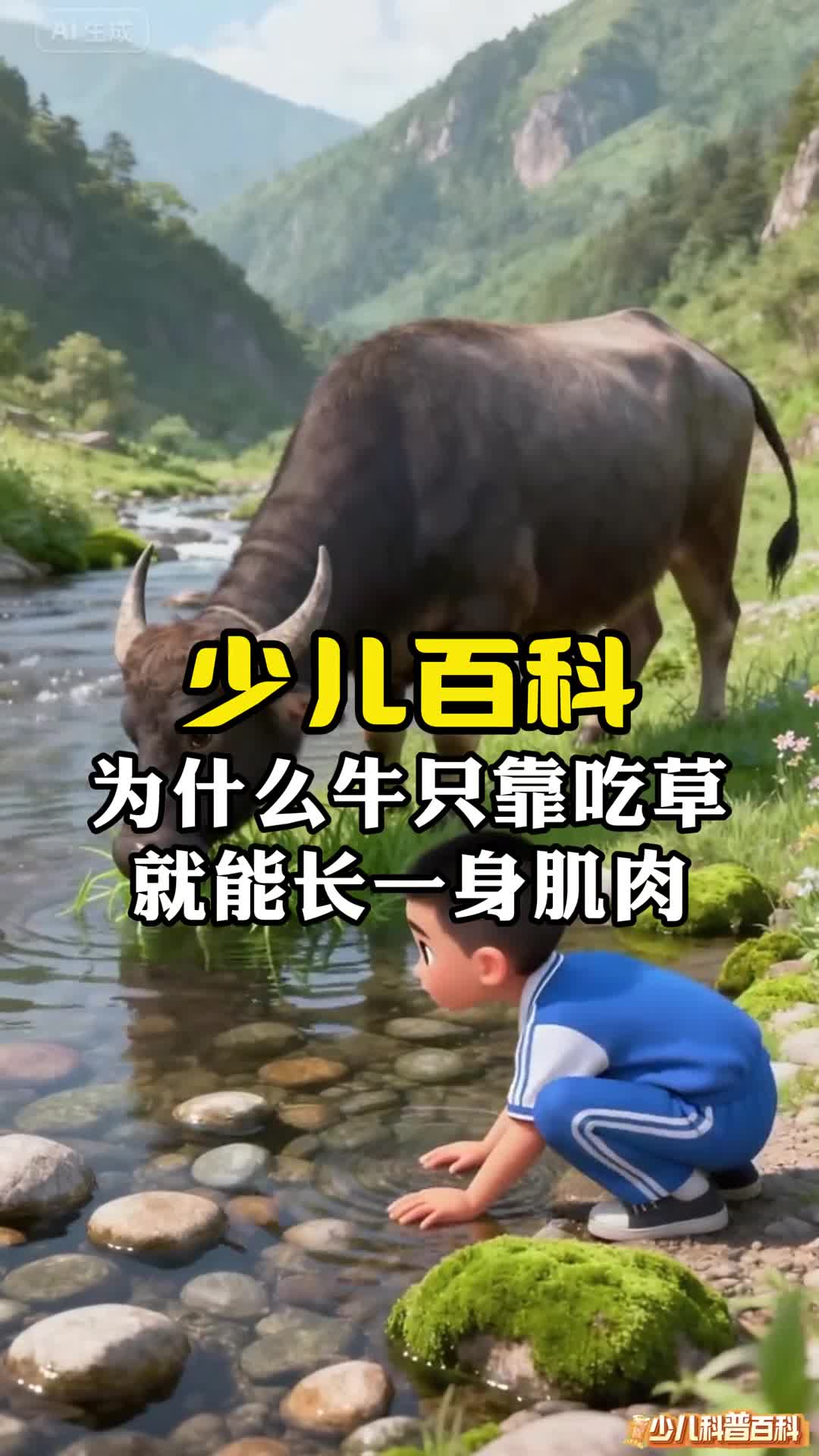 少儿科普百科为什么牛只吃草就能长一身肌肉呢