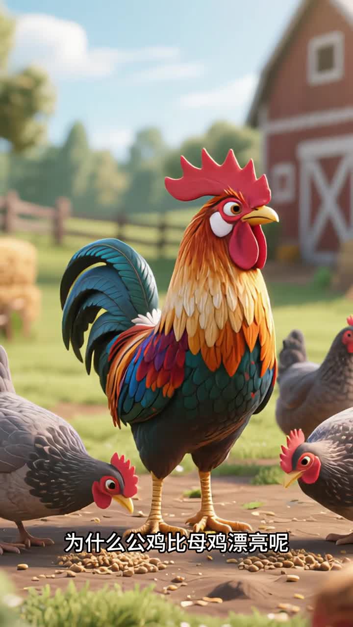 少儿科普百科为什么公鸡比母鸡更漂亮呢