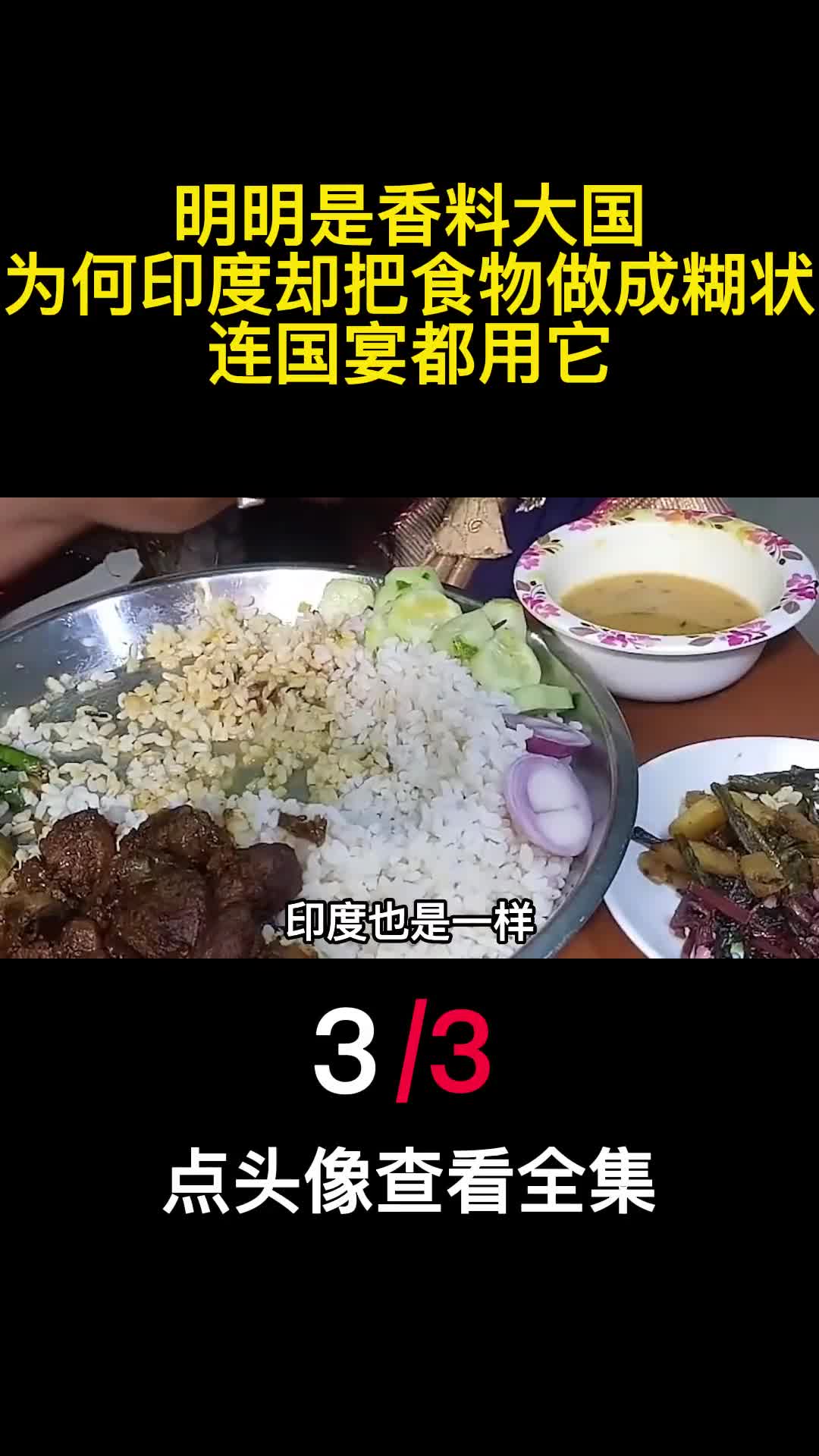 明明是香料大国为何印度却把食物做成糊状连国宴都用它3
