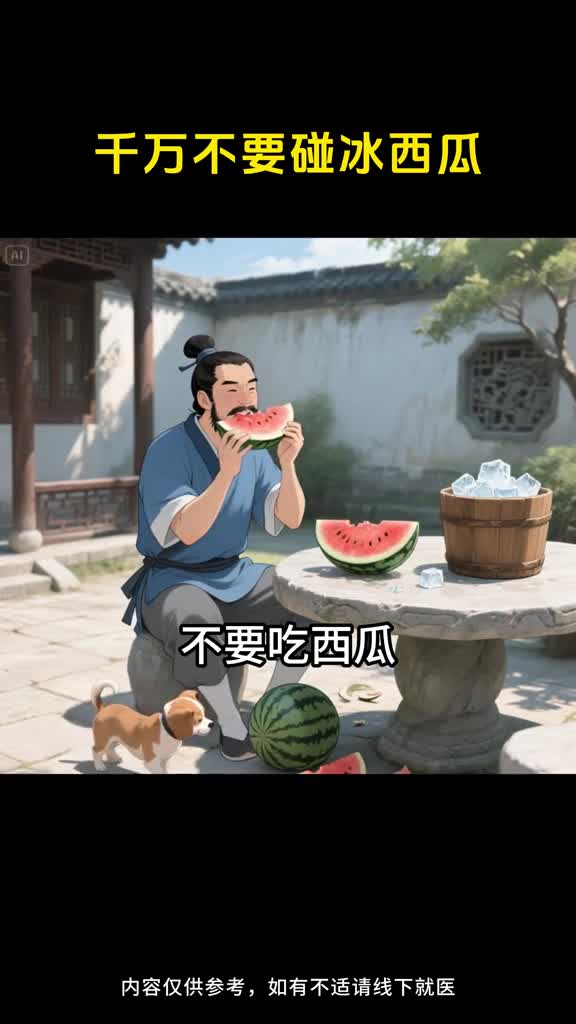 早上晚上尽量不要吃西瓜尤其是冰西瓜