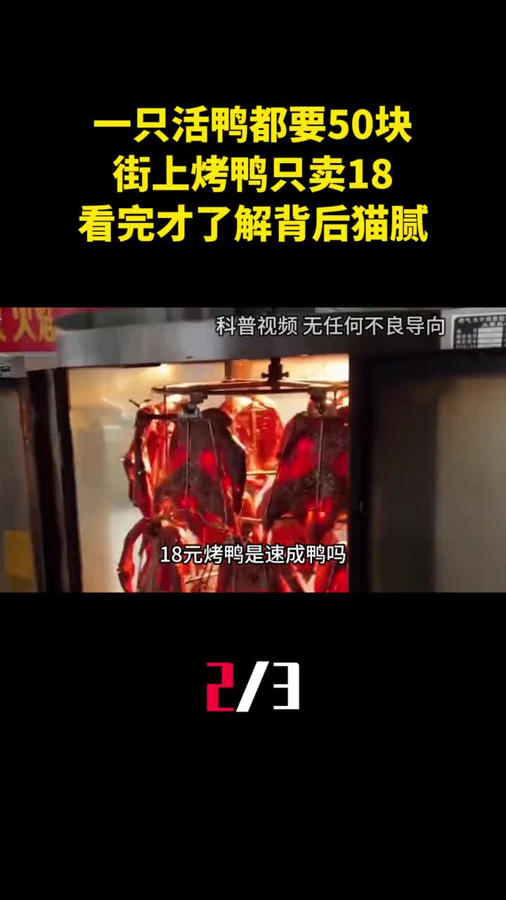 一只活鸭都要50块为什么街上烤鸭只卖18看完才了解背后猫腻2