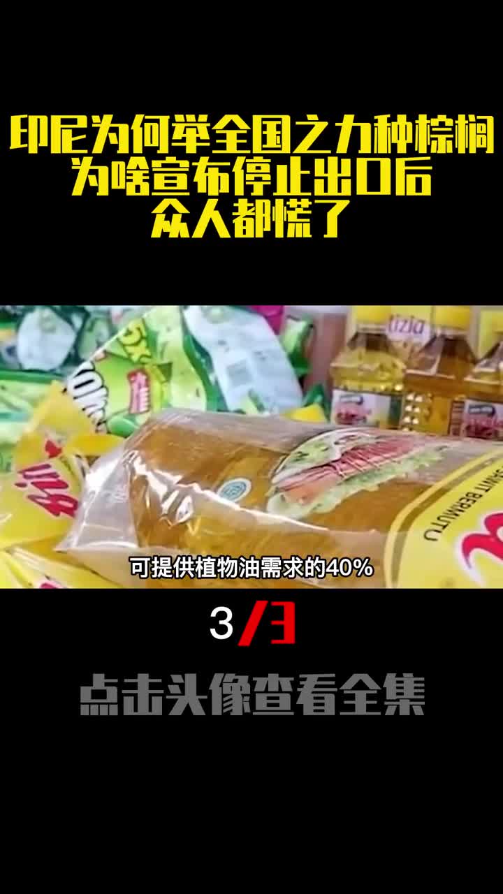 印尼为何举全国之力种棕榈为啥宣布停止出口后众人都慌了3
