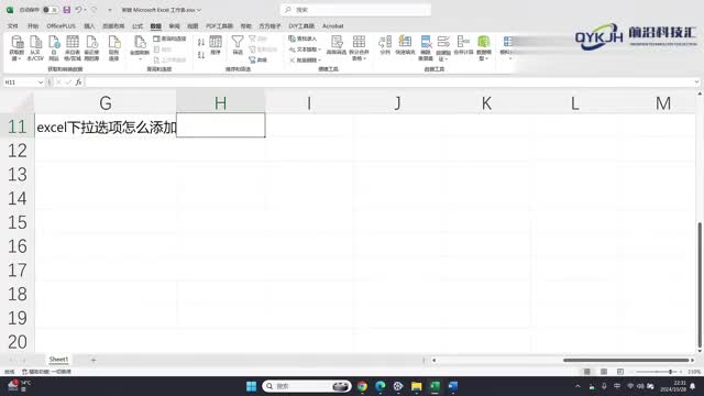 excel下拉选项怎么添加