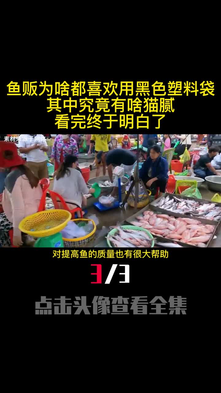 鱼贩为啥都喜欢用黑色塑料袋其中究竟有啥猫腻看完终于明白了3