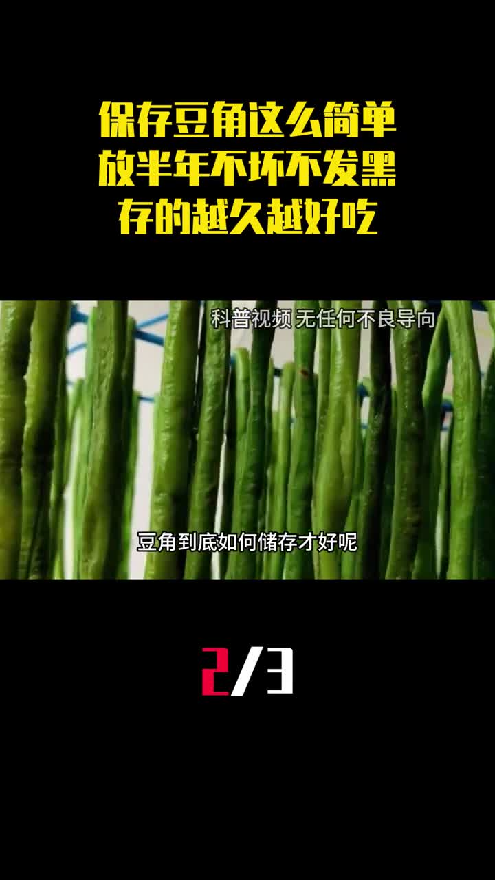才知道保存豆角这么简单放半年不坏不发黑存的越久越好吃2