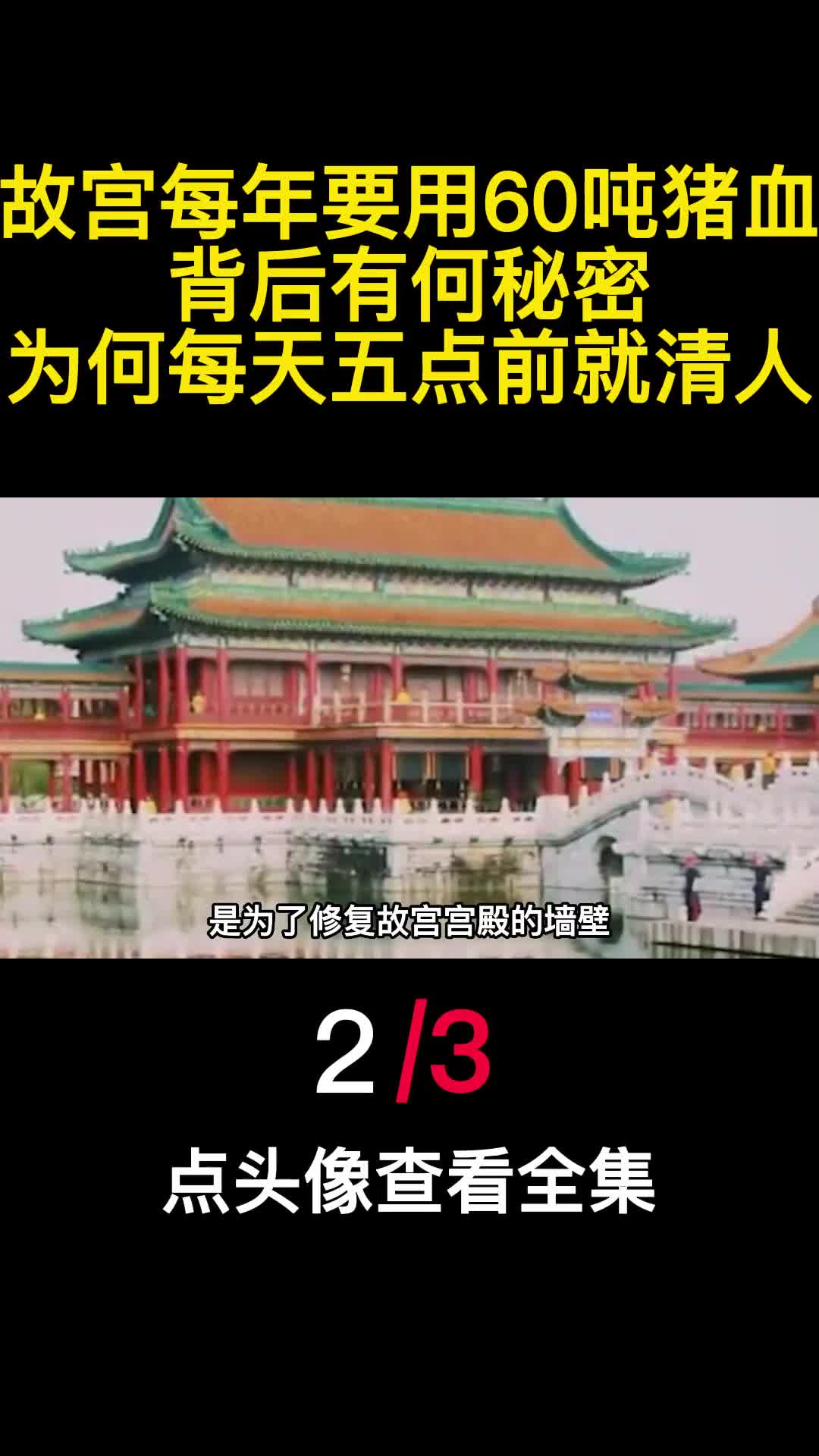 故宫每年要用60吨猪血背后有何秘密为何每天五点前就清人2