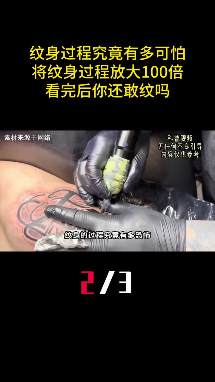 纹身过程究竟有多可怕将纹身过程放大100倍看完还敢纹吗2