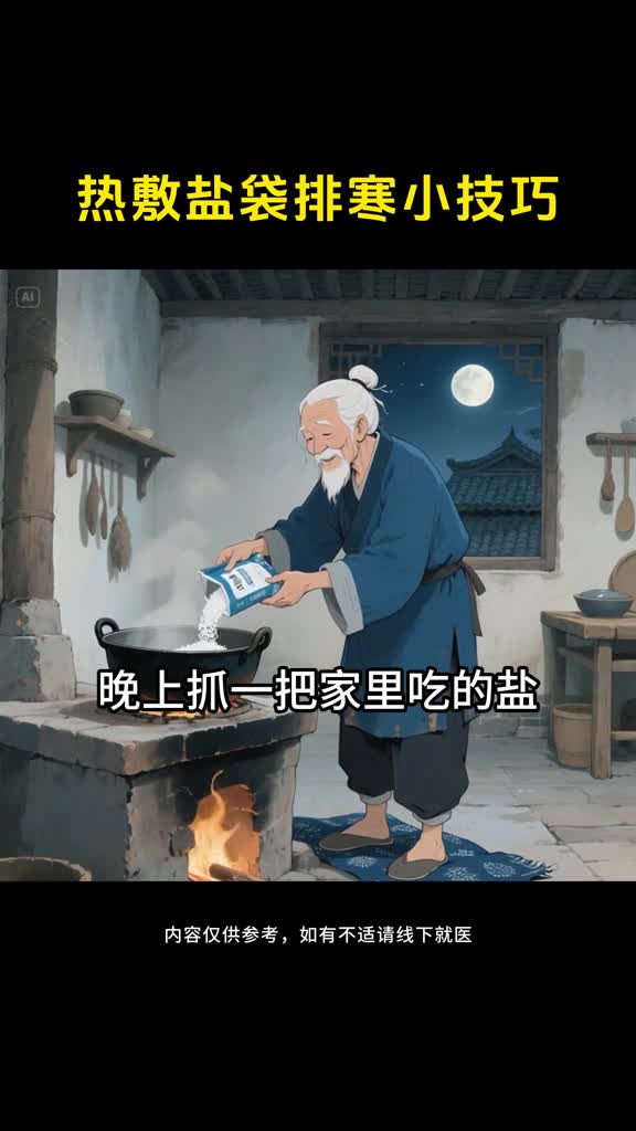 盐敷肚脐排寒小技巧睡前敷一敷超舒服