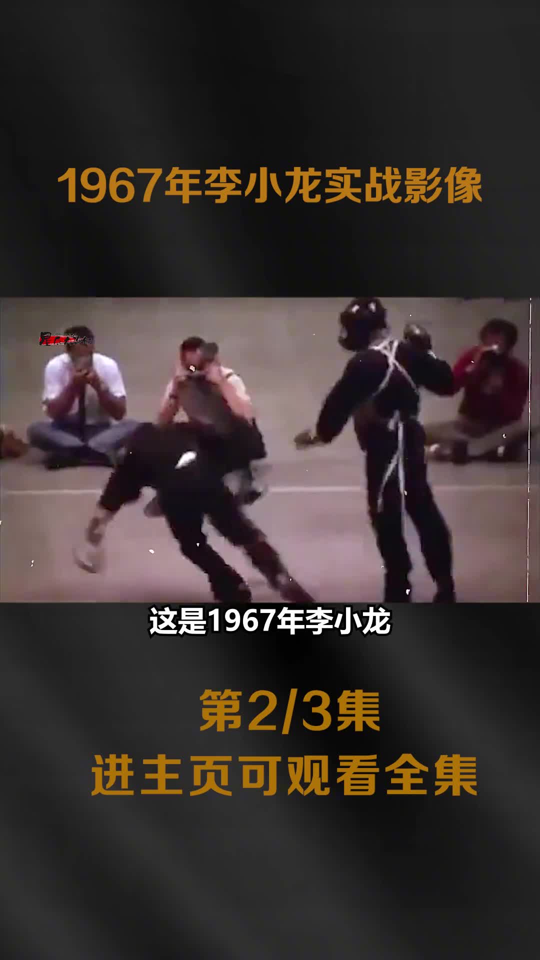 李小龙实战影像其速度和力量让众人难以置信实战更是惊艳全场