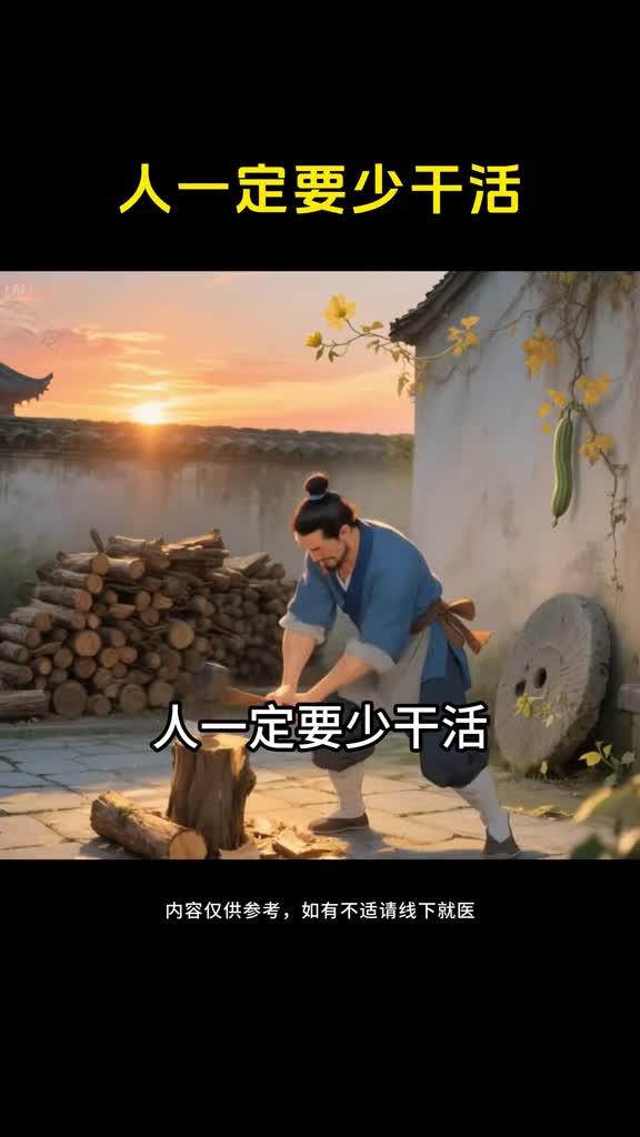 人一定要少干活劳逸结合才是长久之计