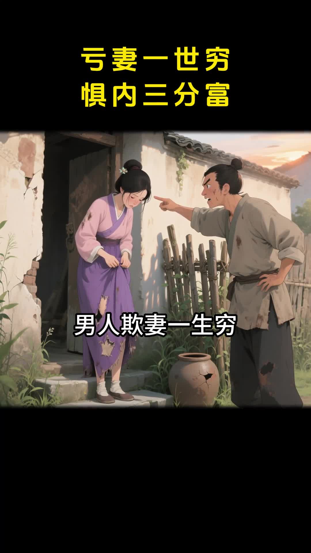 男人欺妻一生穷亏妻百财不入先做好丈夫才有好妻子