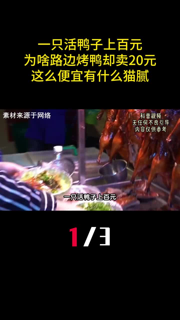 一只活鸭子上百元为啥路边烤鸭却卖20元这么便宜有什么猫腻1