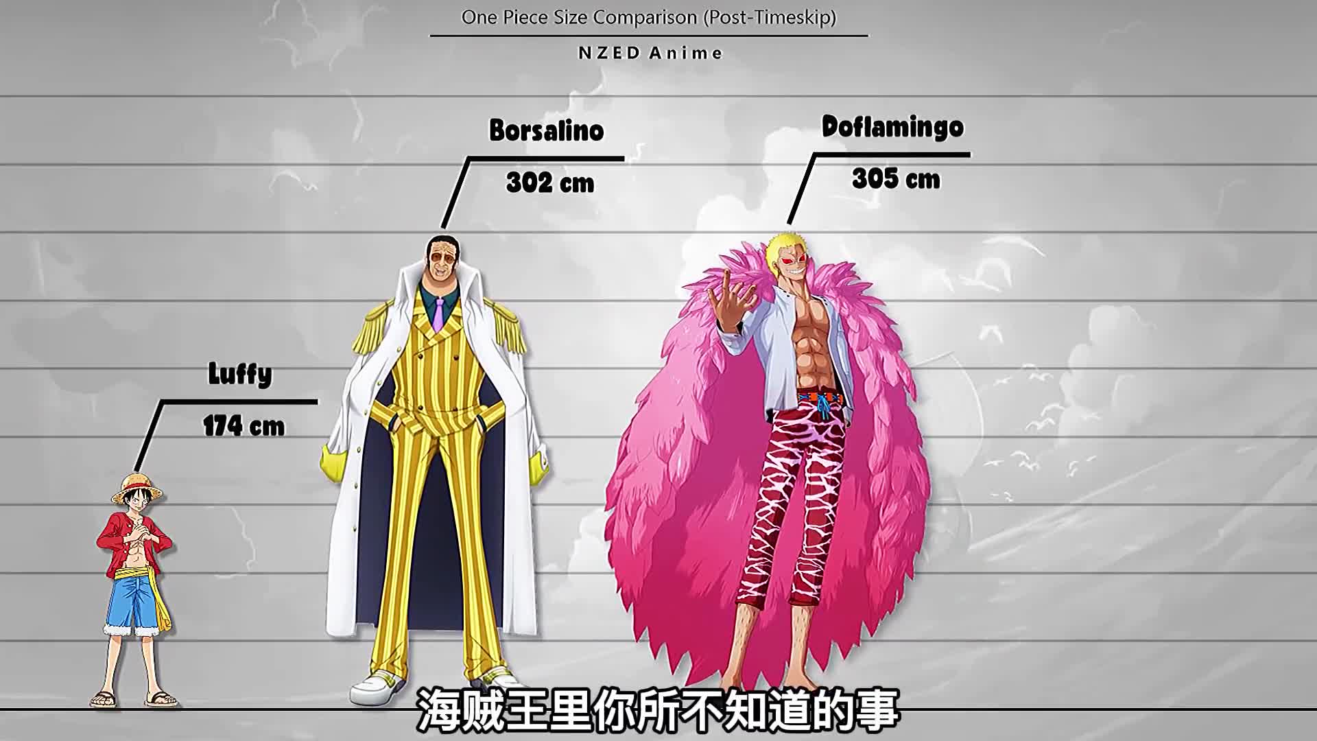 海贼王的角色身高大比拼最高的被路飞骑过你知道是谁吗三