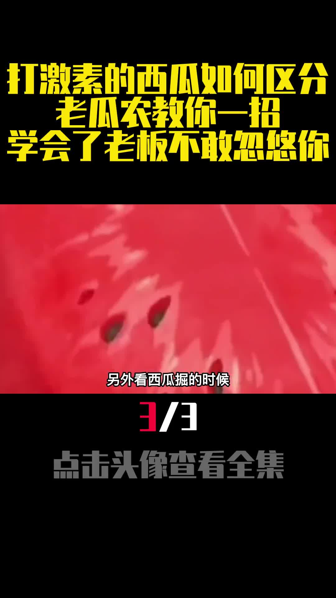 打激素的西瓜如何区分老瓜农教你一招学会了老板不敢忽悠你3