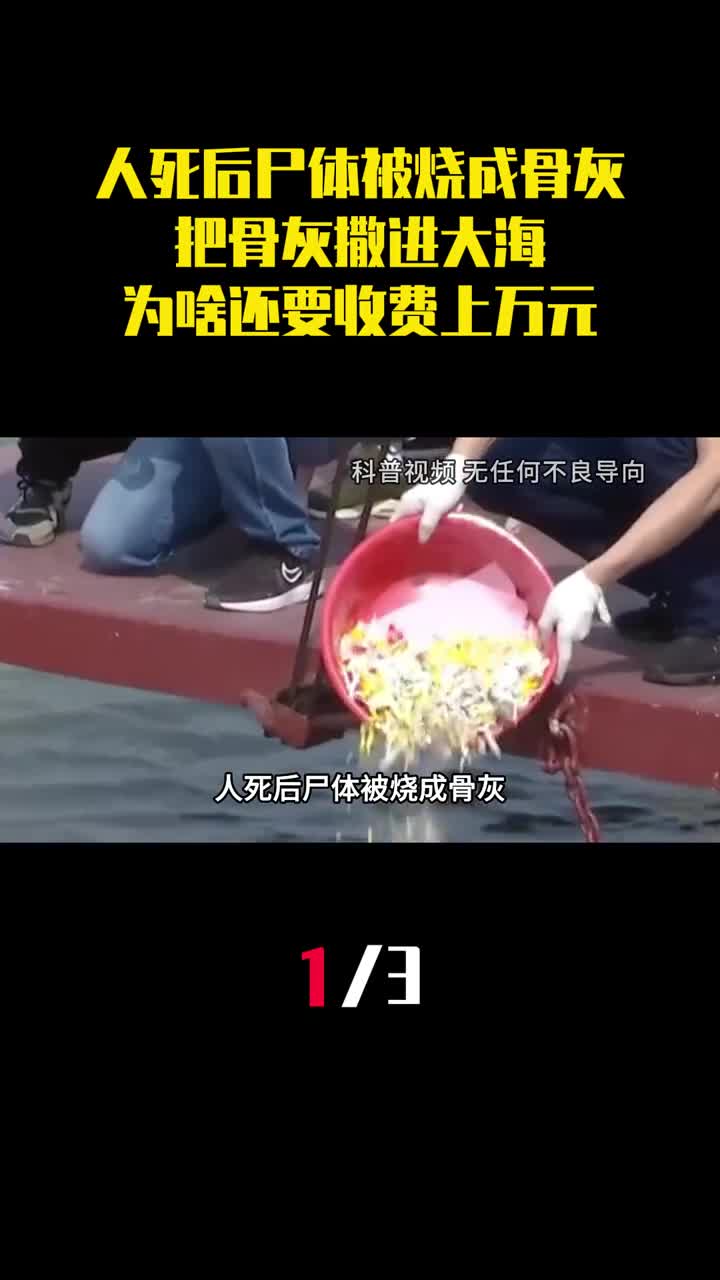 人死后尸体被烧成骨灰把骨灰撒进大海为啥还要收费上万元1