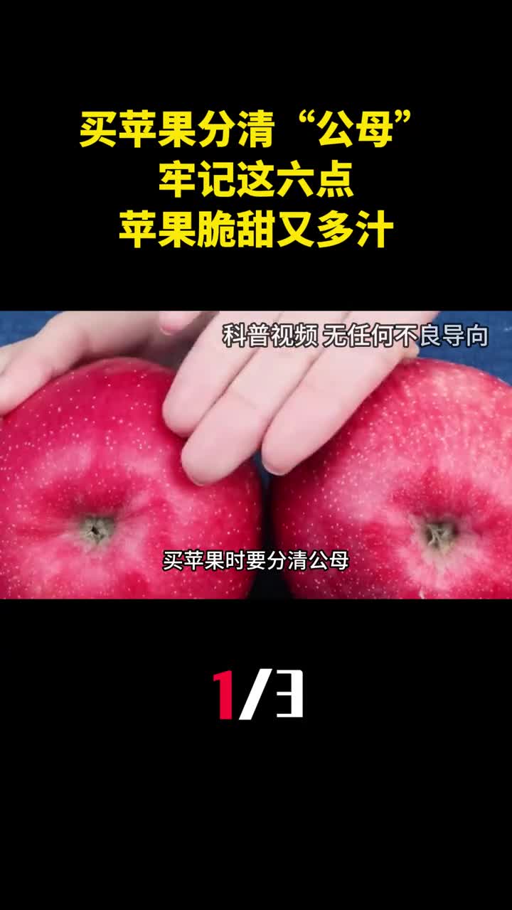 买苹果时要分清公母牢记这六点买的苹果脆甜又多汁1