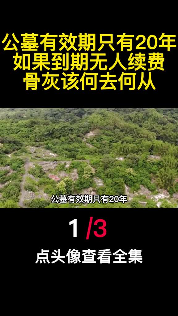 公墓有效期只有20年如果到期无人续费骨灰该何去何从1