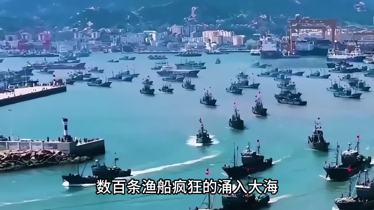 如此浩浩荡荡的出海场面只是为了捕捞海带