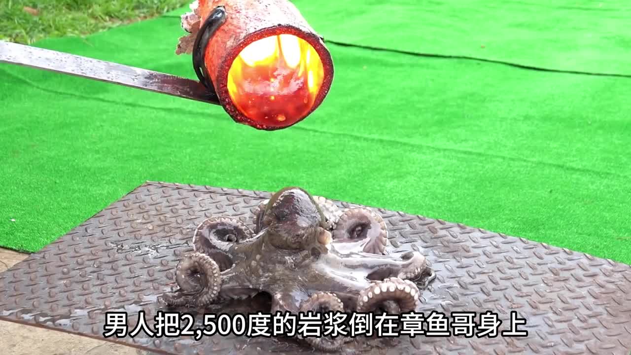 上千度的岩浆PK各种物体结局究竟会发生什么