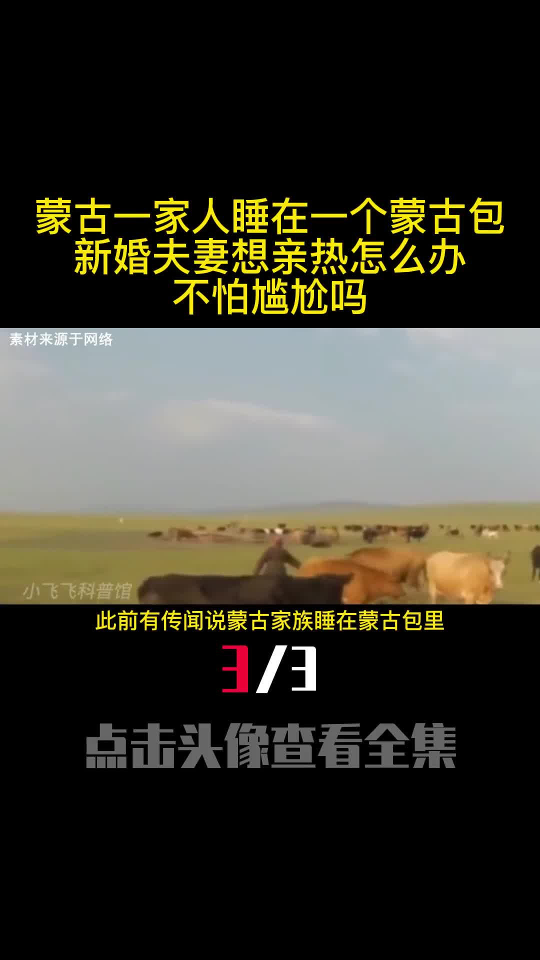 蒙古一家人睡在一个蒙古包新婚夫妻想亲热怎么办不怕尴尬吗3