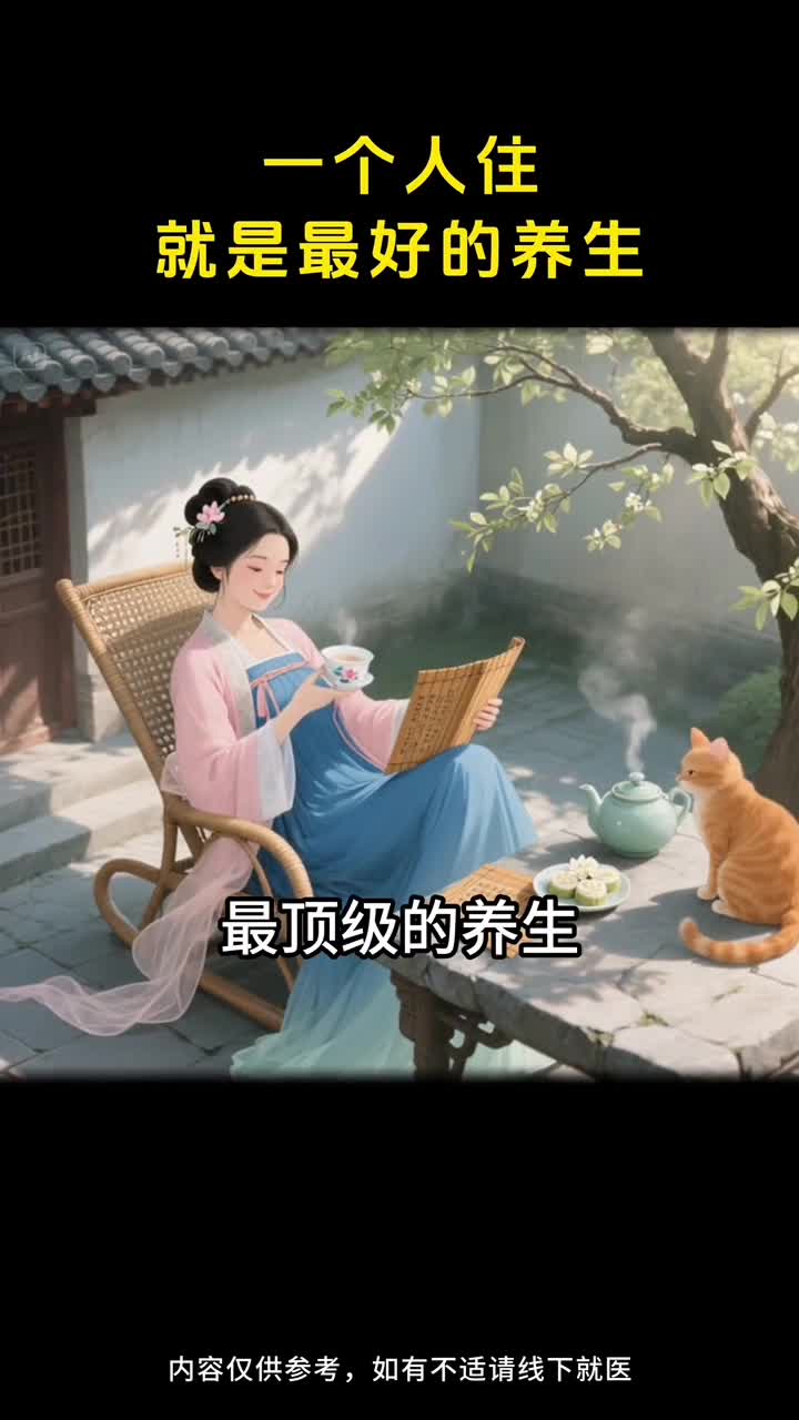 一个人就是最好的养生堪称大补