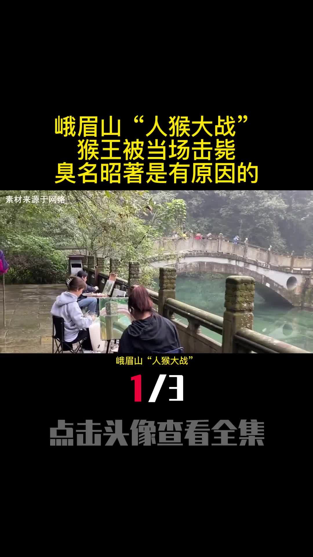 峨眉山人猴大战猴王被当场击毙臭名昭著是有原因的1