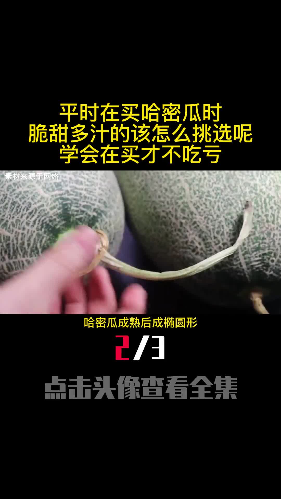 平时在买哈密瓜时脆甜多汁的该怎么挑选呢学会在买才不吃亏2