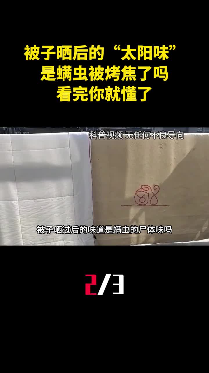 被子晒后的太阳味是螨虫被烤焦了吗看完你就懂了2