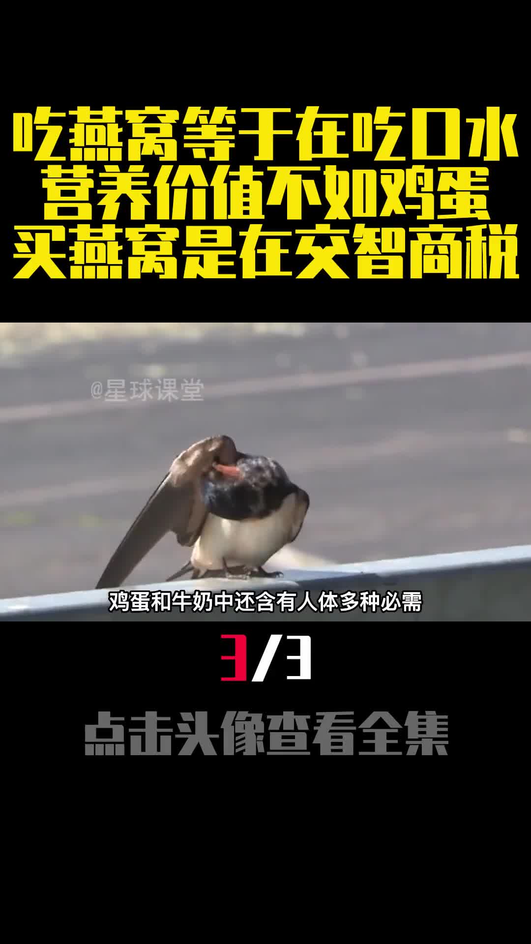 吃燕窝等于在吃口水营养价值不如鸡蛋买燕窝是在交智商税3