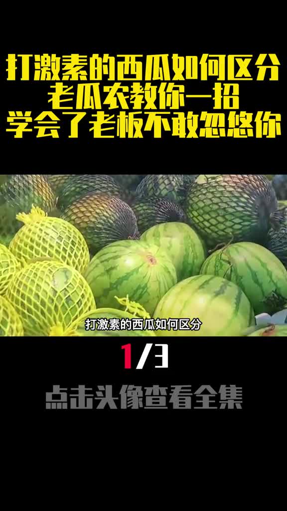 打激素的西瓜如何区分老瓜农教你一招学会了老板不敢忽悠你1