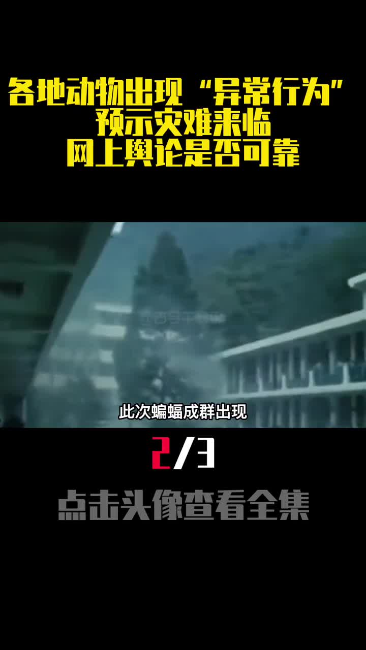 各地动物出现异常行为预示灾难来临网上舆论是否可靠2