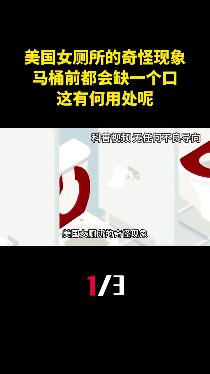 美国女厕所的奇怪现象为什么马桶前都会缺一个口这有何用处呢1