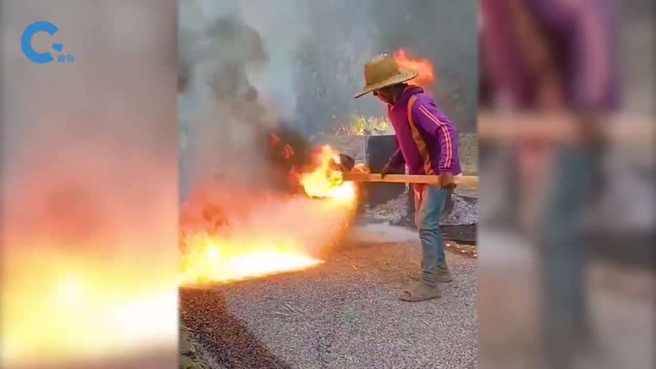 不可思议的沥青加铺工艺用喷枪喷洒一遍旧公路就能实现大翻新