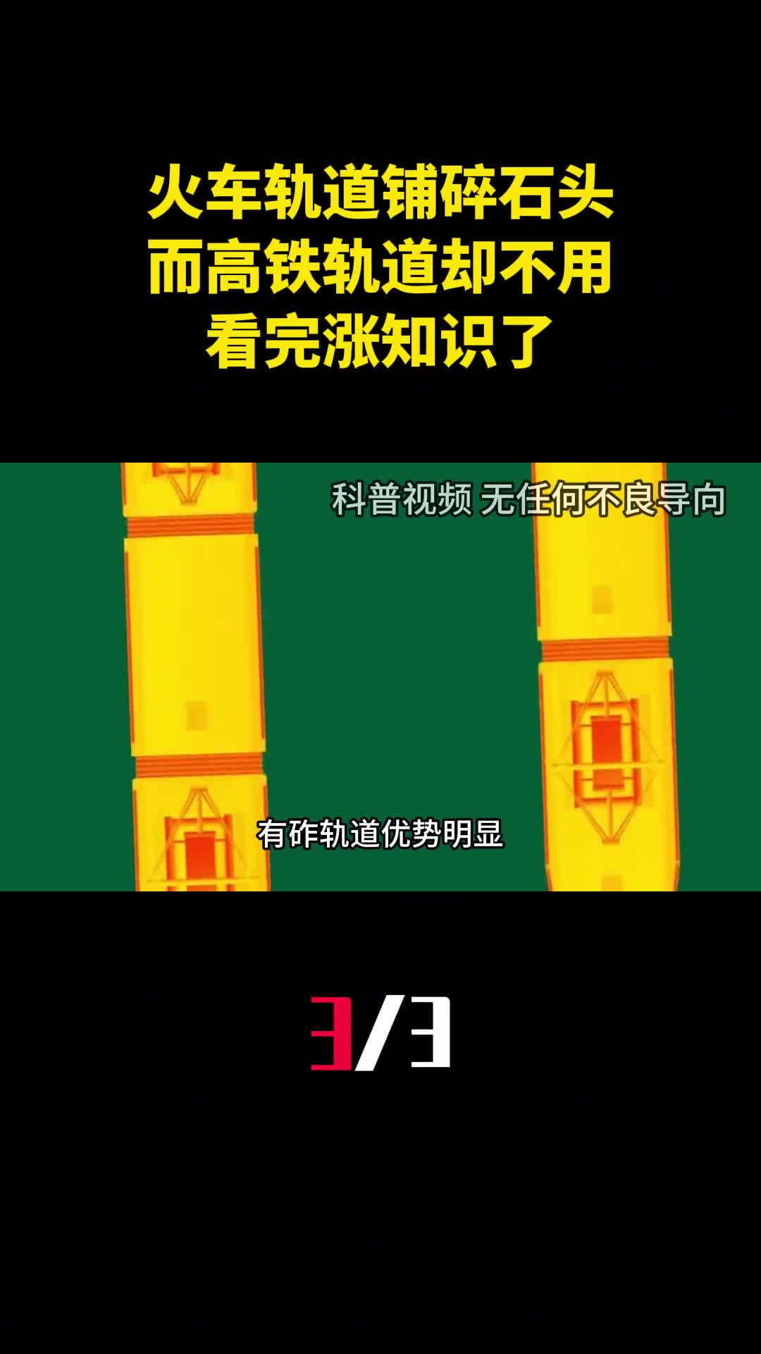 火车轨道为什么要铺碎石头而高铁轨道却不用看完涨知识了3