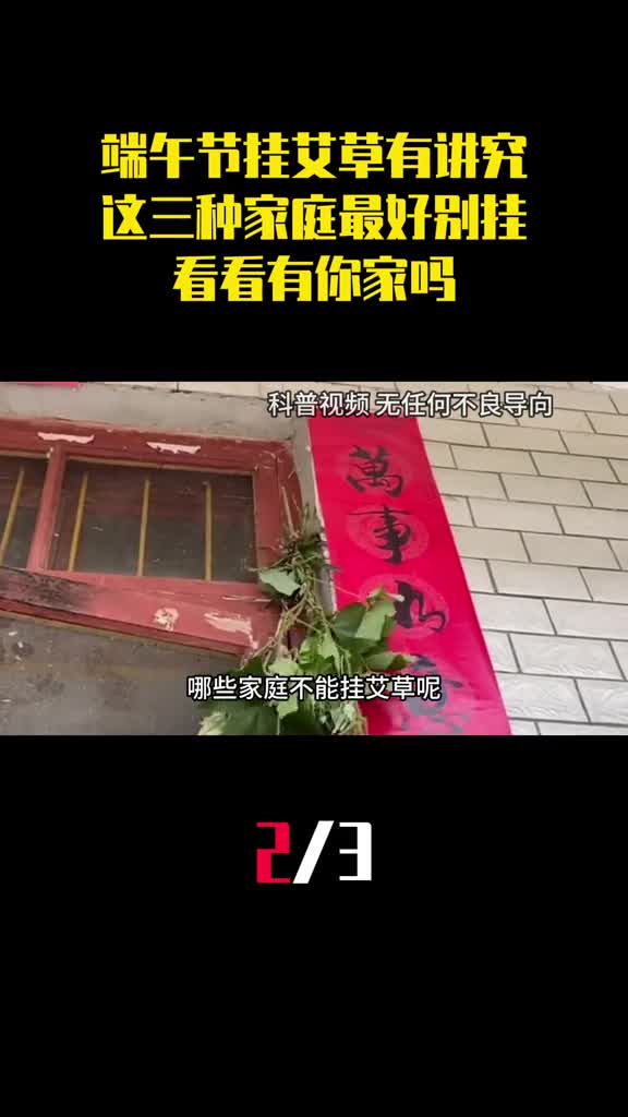 端午节挂艾草有讲究这三种家庭最好不要挂看看有你家吗2