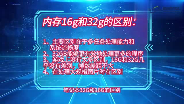 电脑技巧笔记本16g和32g内存差别大吗