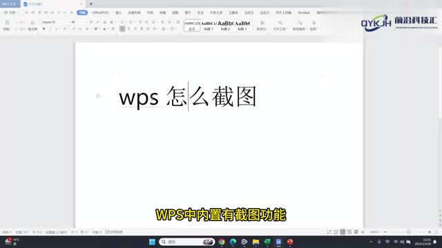wps文档怎么截图