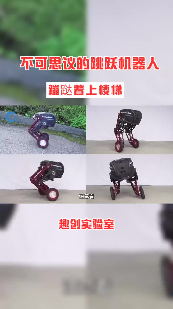 不可思议的跳跃机器人蹦跶着上楼梯还能充当送餐员