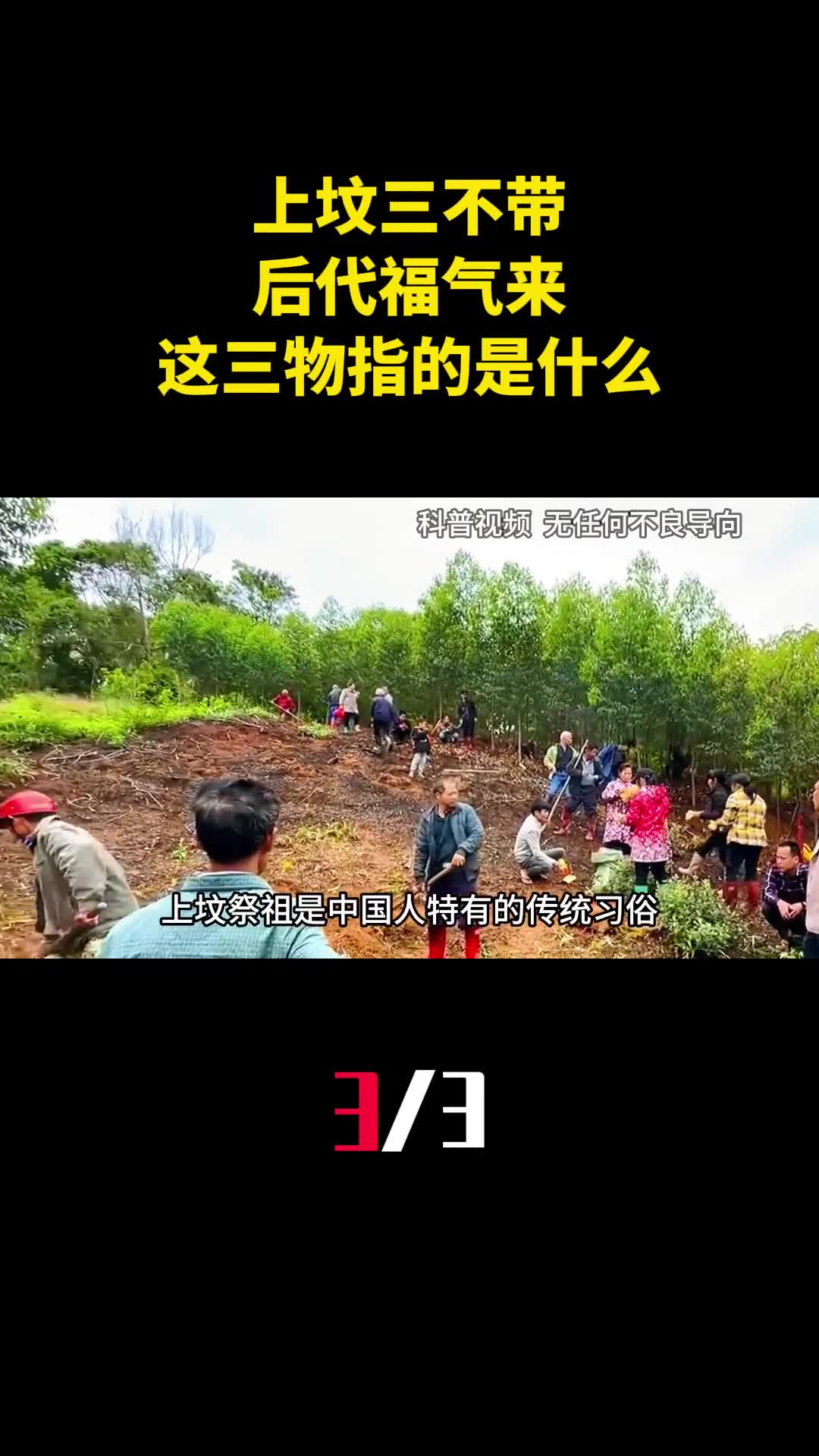 老话说上坟三不带后代福气来这三物指的是什么有何说法3