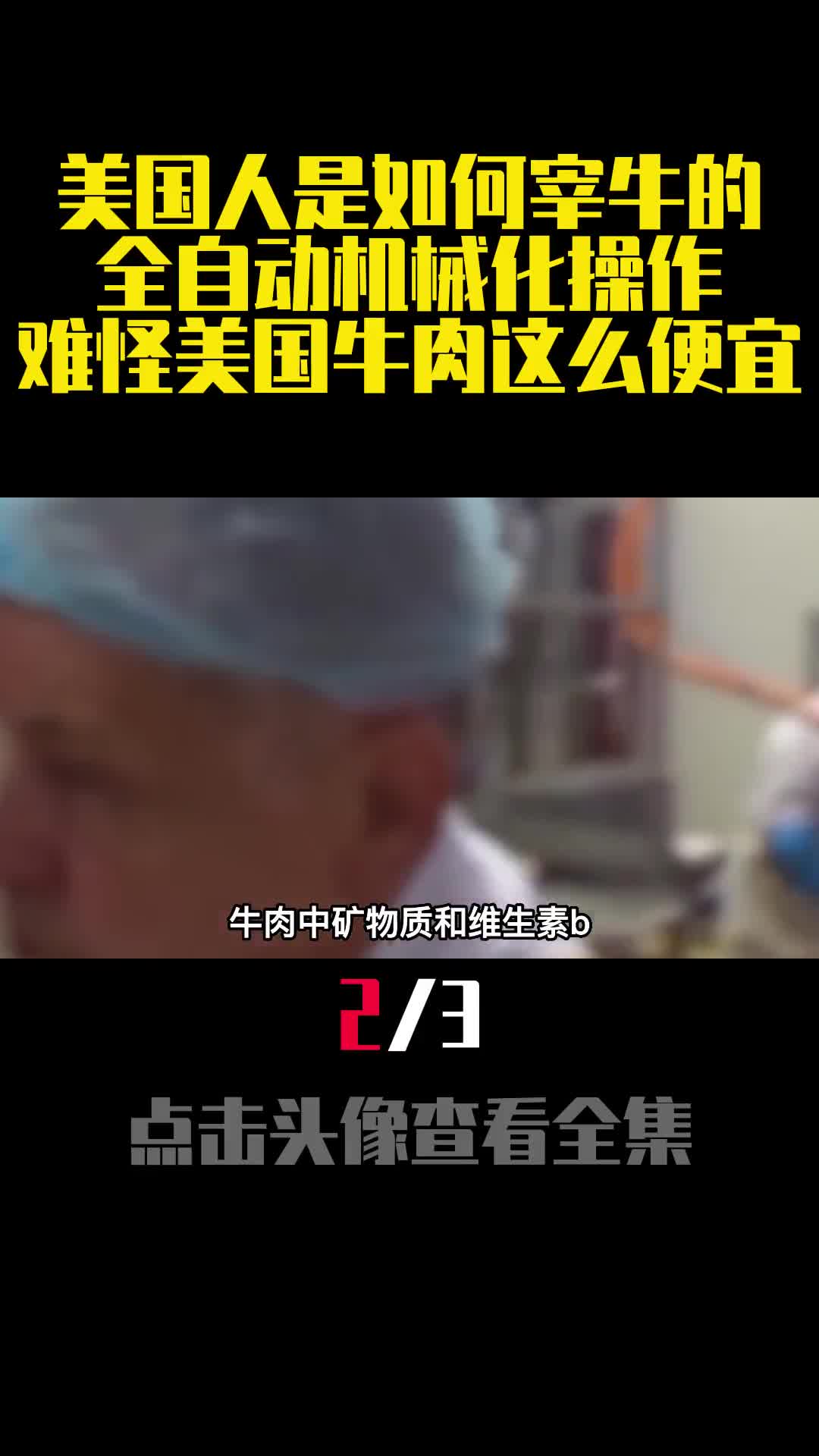 美国人是如何宰牛的全自动机械化操作难怪美国牛肉这么便宜2
