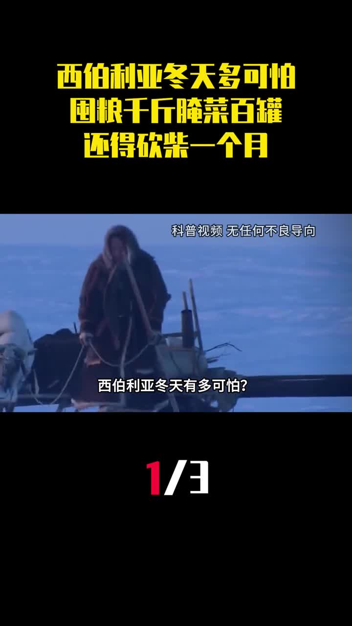 西伯利亚冬天有多可怕囤粮千斤腌菜百罐还得砍柴一个月1