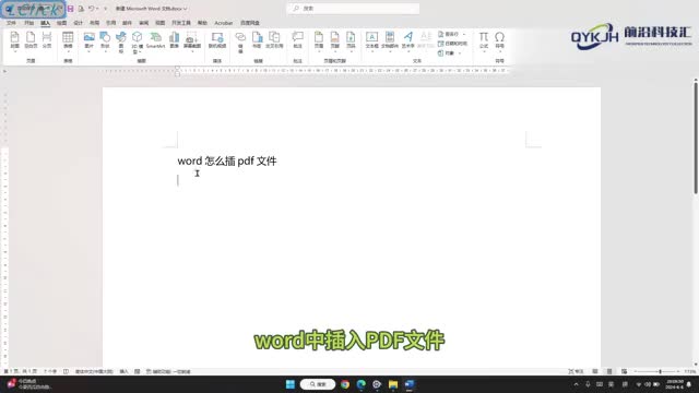 word怎么插pdf文件