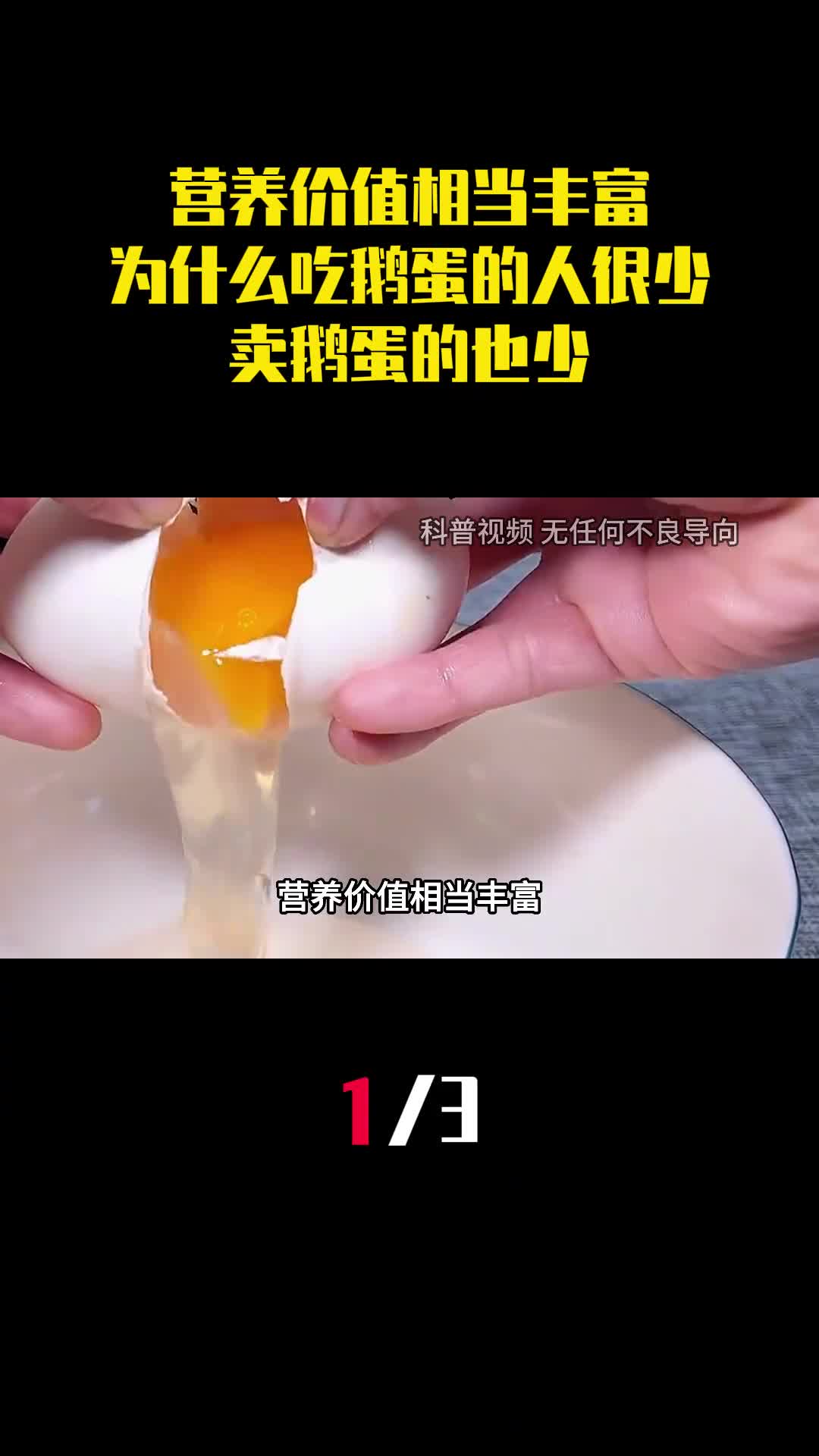 营养价值相当丰富为什么吃鹅蛋的人很少卖鹅蛋的也少1