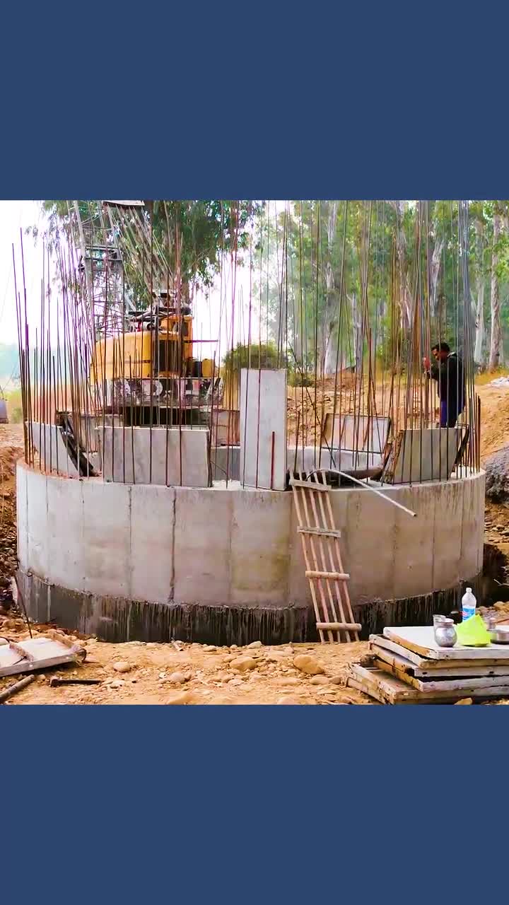 不可思议的沉箱施工法把环形混凝土依次沉入地下