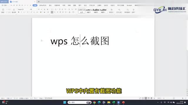 wps文档怎么截图