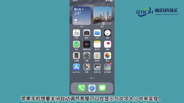 苹果自动调节亮度怎么关闭