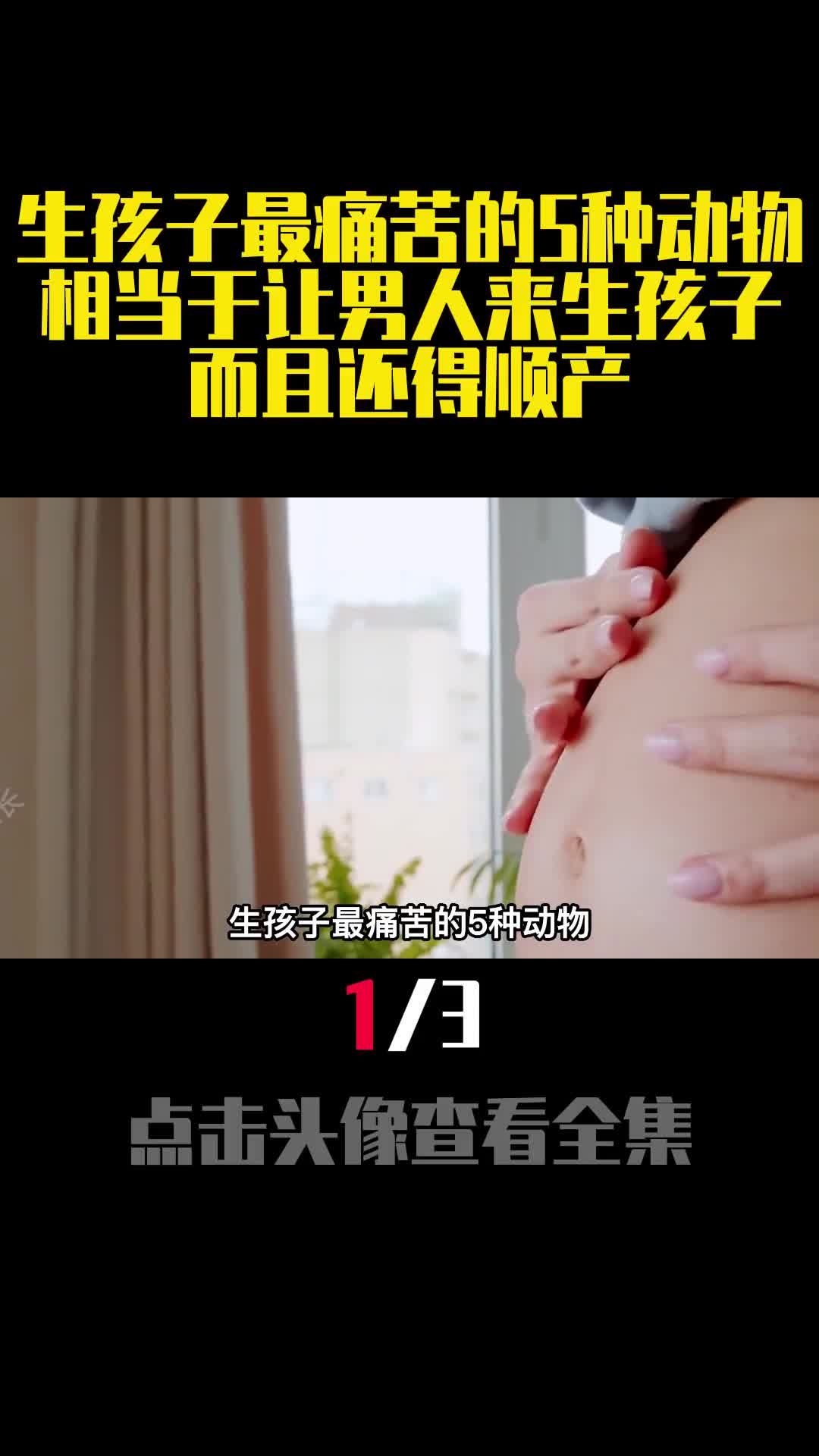 生孩子最痛苦的5种动物相当于让男人来生孩子而且还得顺产1